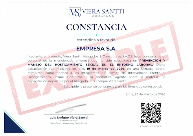 Ejemplo de constancia verificable con QR - Viera Santti Abogados
